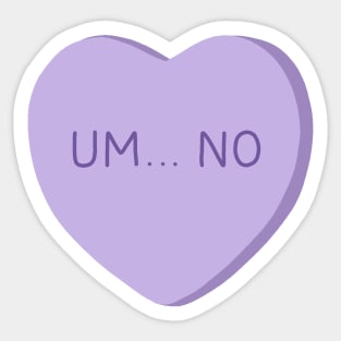 Mean Valentines Day Candy Sticker